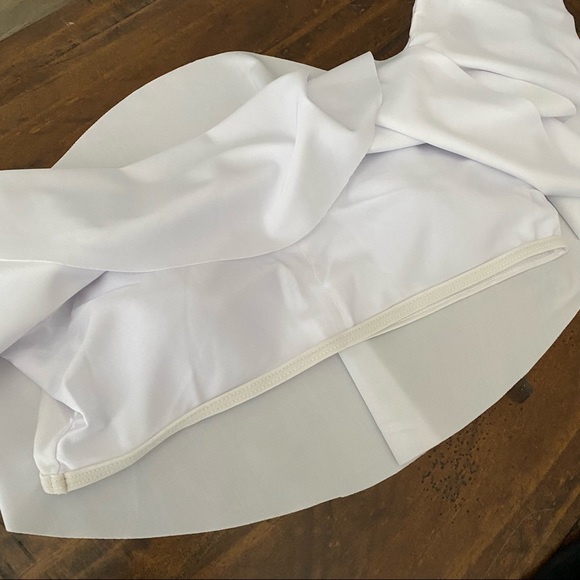 2 Piece New Swimsuit High Waist Bottoms/Ruffle Top Black White Bikini S - Picture 6 of 13